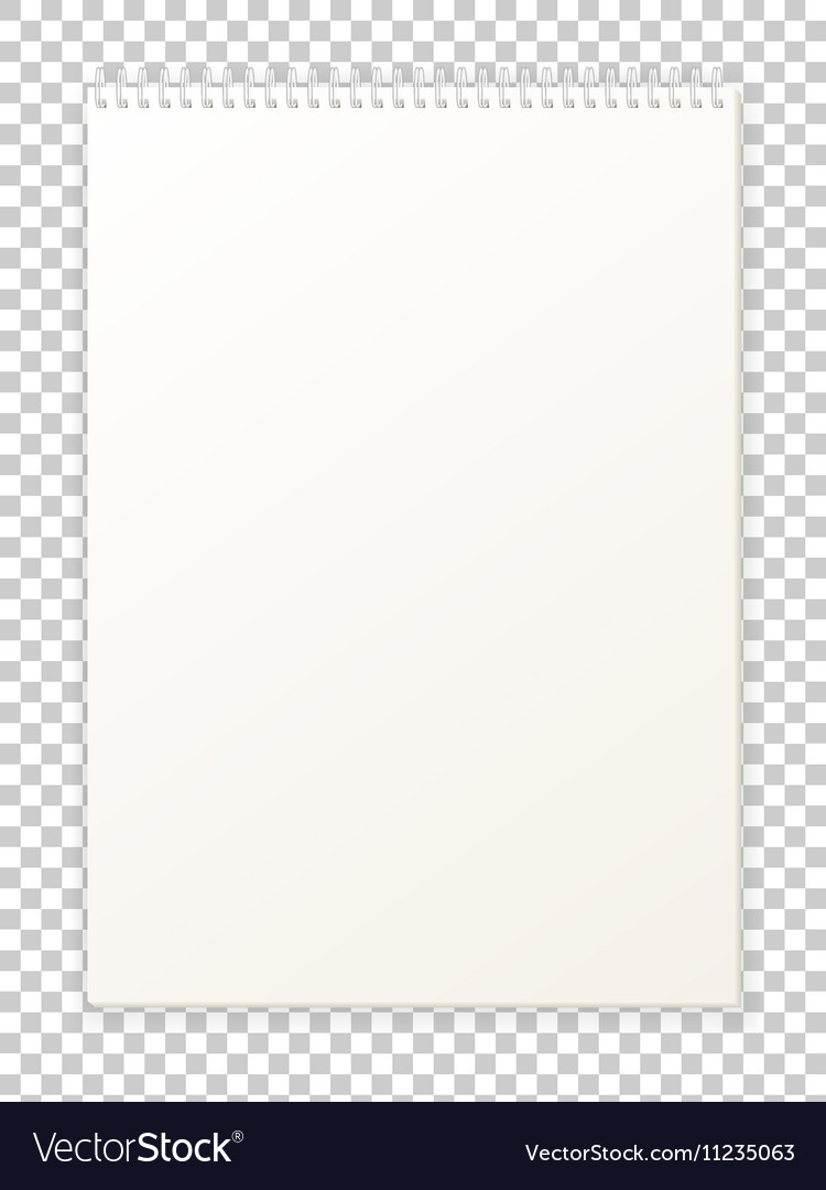 Blank empty album notepad format a4 for drawing vector image