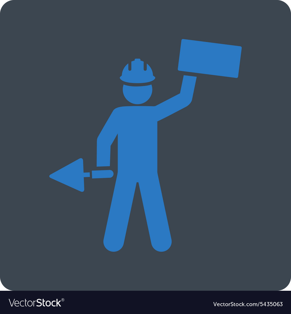 Builder icon from basic plain set