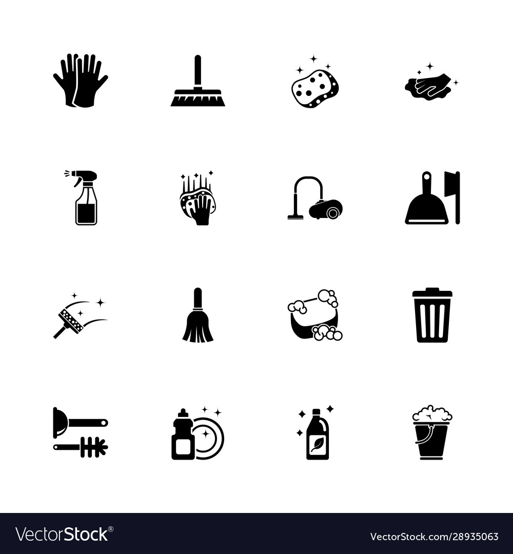 Cleaning - flat icons