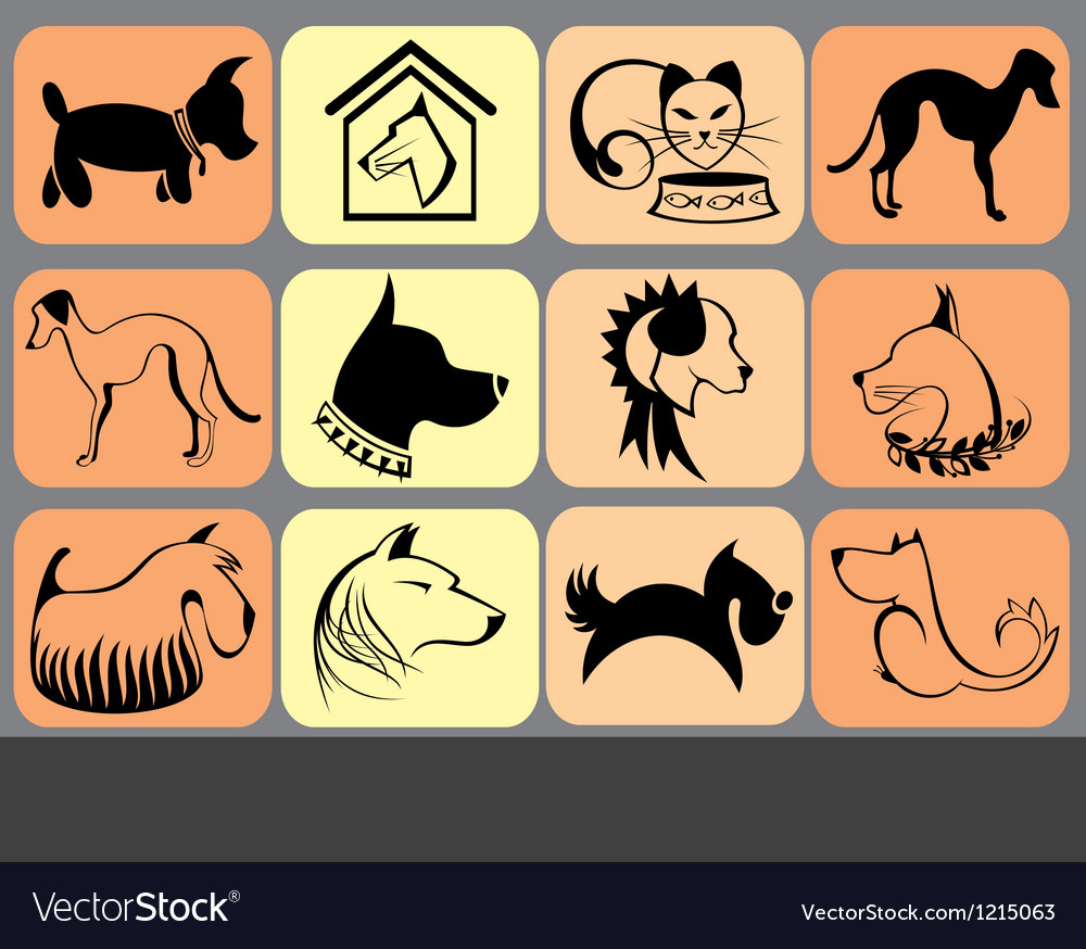 Dog icon set