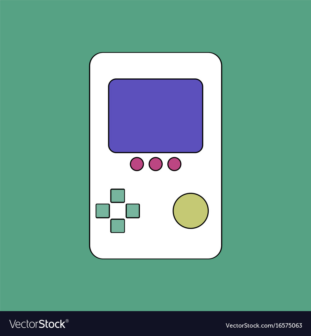 Flat icon design collection tetris portable game