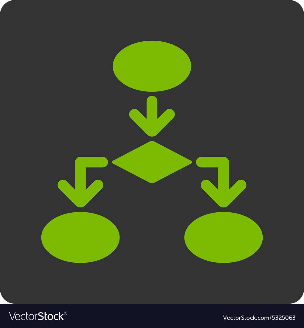 Flowchart icon from commerce buttons overcolor set