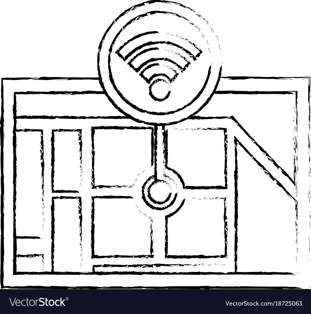 Gps Navigationskarte Ziel mit Wifipointer
