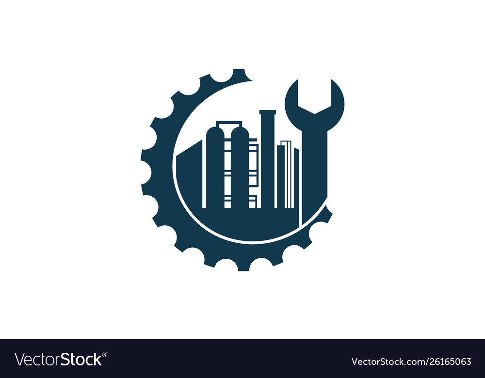 Service industry engineering design logo Vector Image