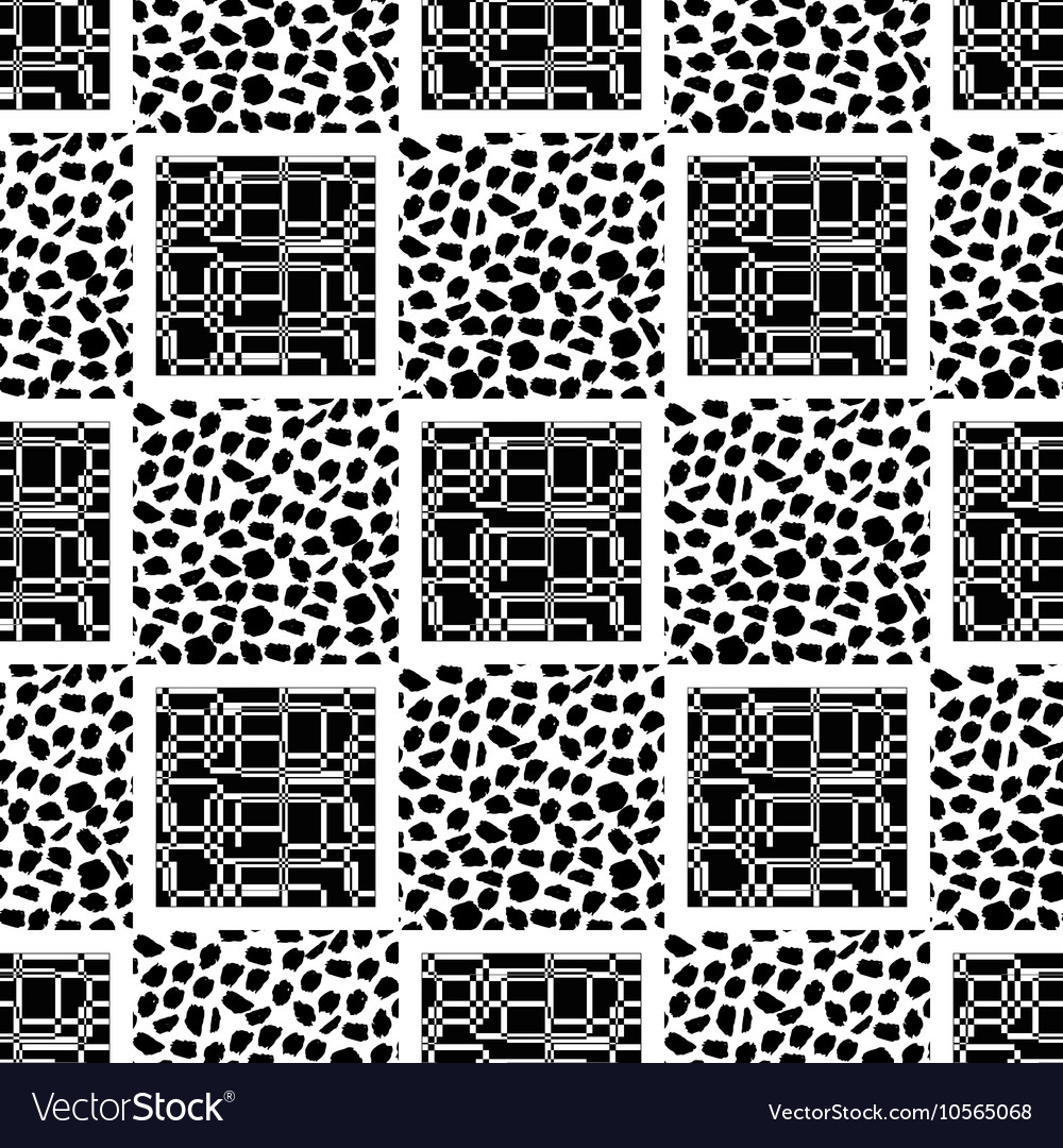 Abstract seamless monochrome pattern