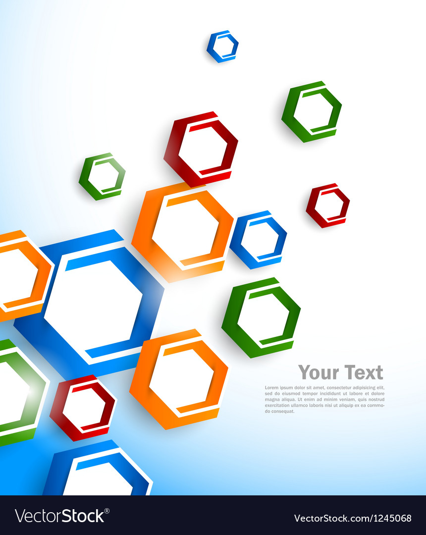 Background with colorful hexagons