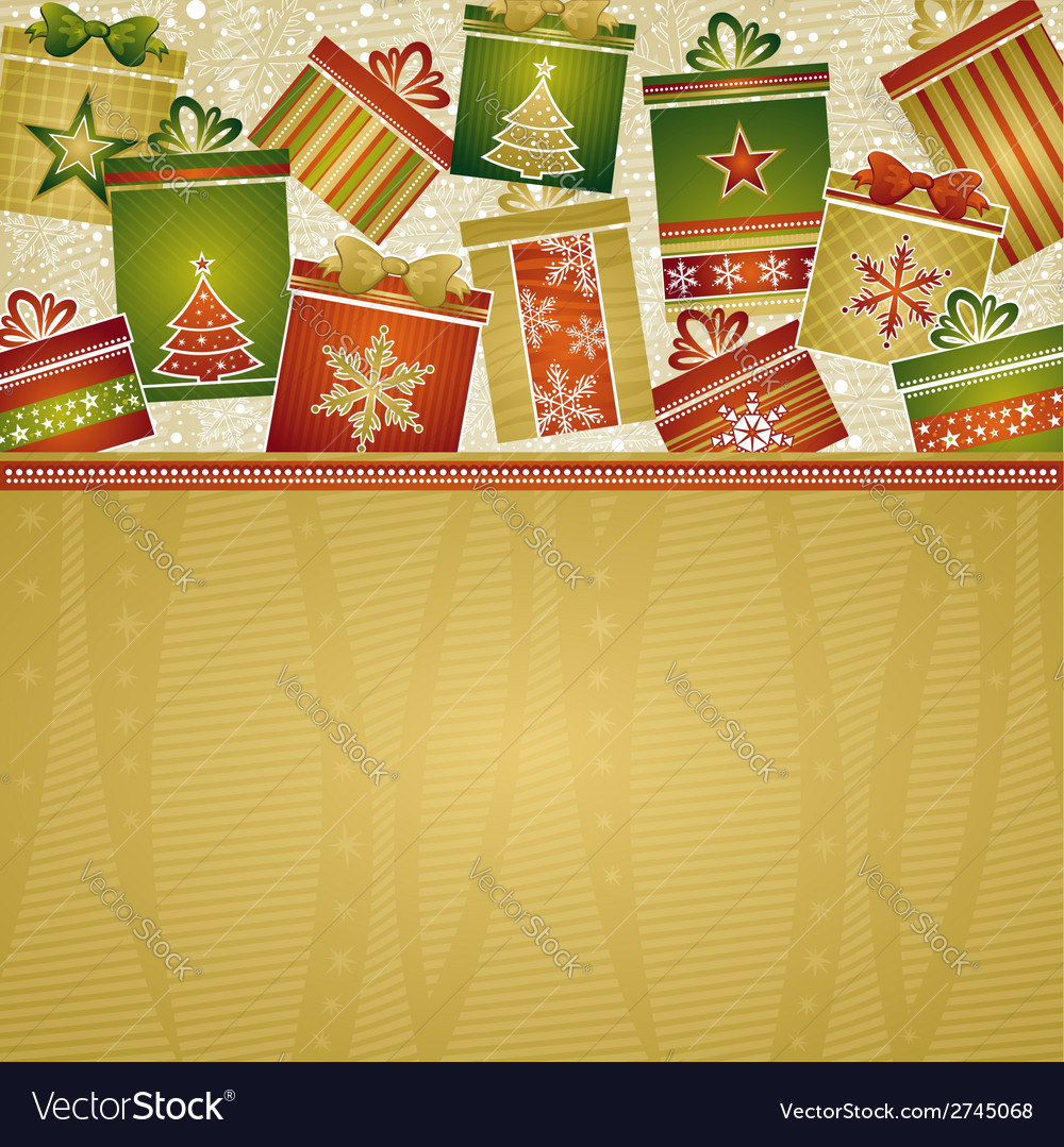 Christmas background with gifts