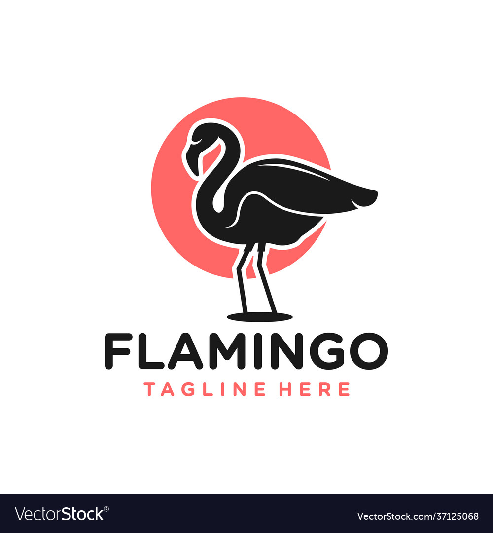 Flamingo bird animal logo