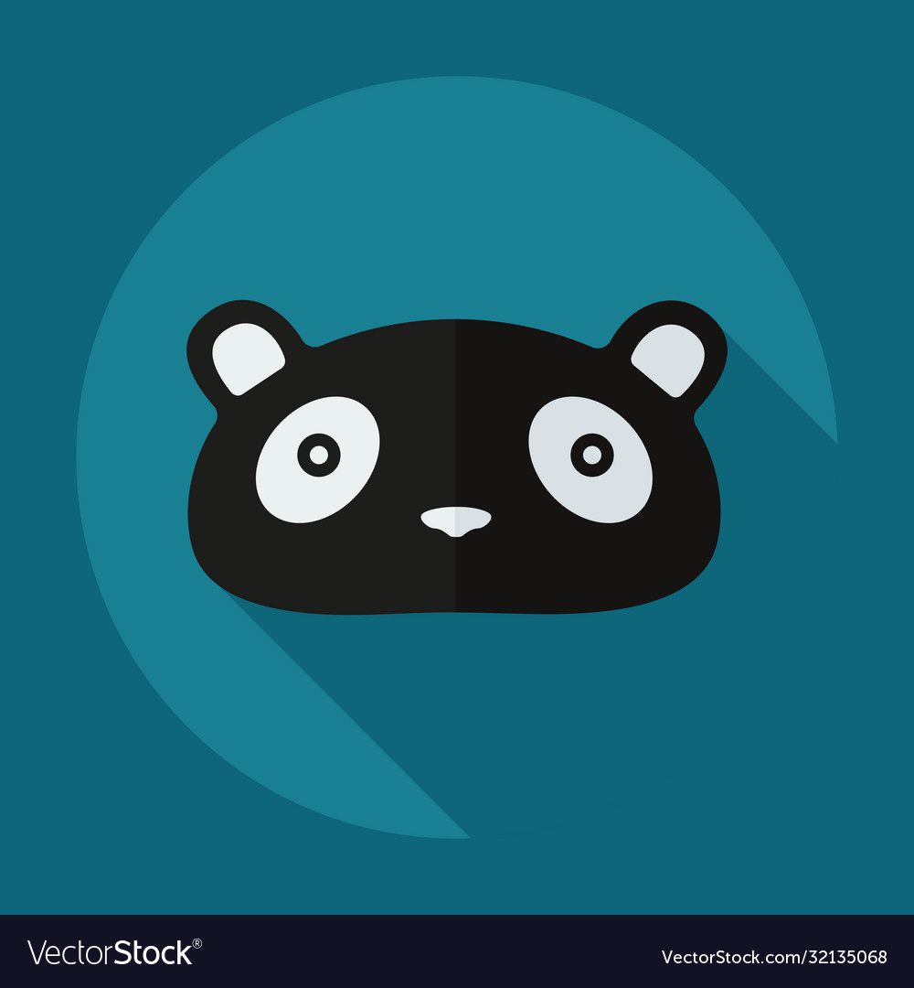Flat modern design with shadow icons pandas Vector Image