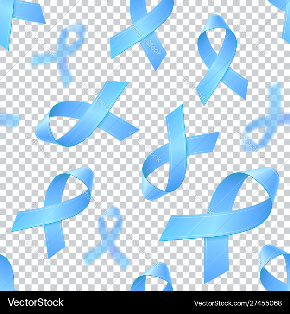 Flying Blue Ribbons On Transparent Backround Vector Image