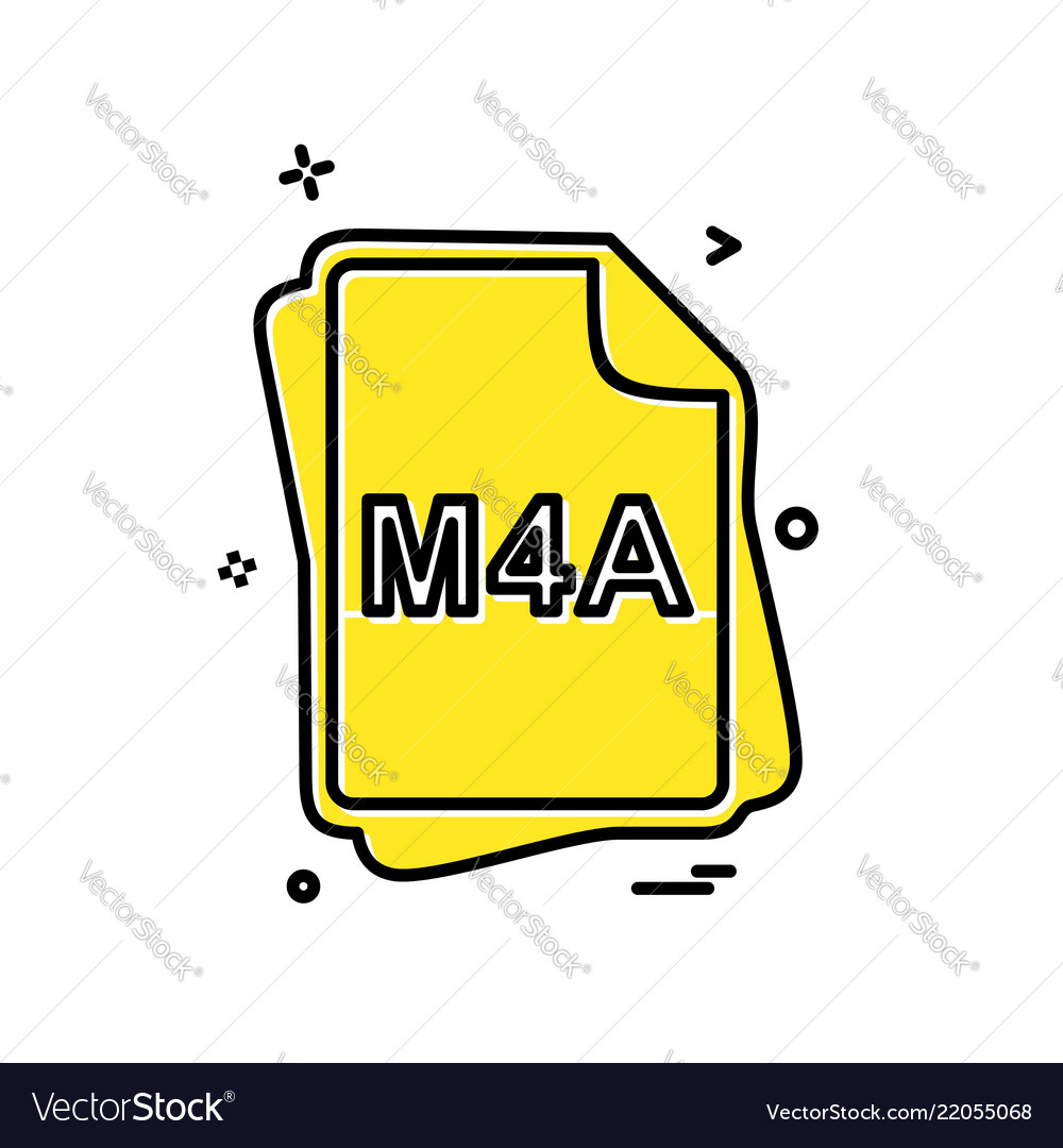 M4a file type icon design