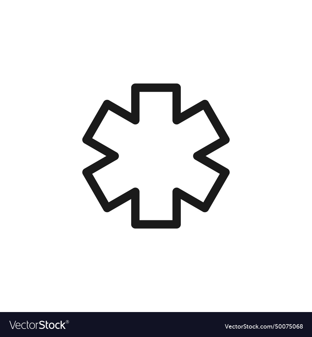 Medical star symbol icon design Royalty Free Vector Image