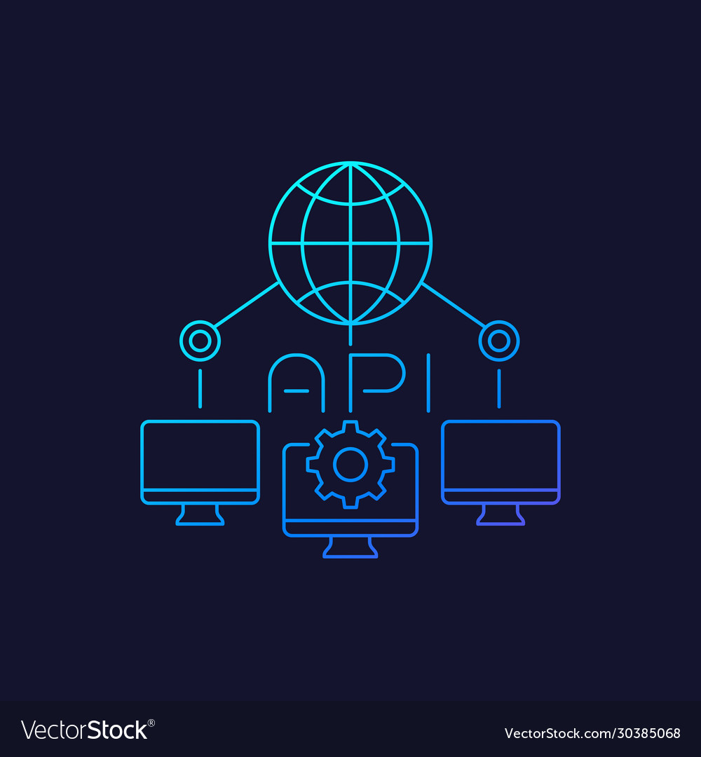 Network api icon linear