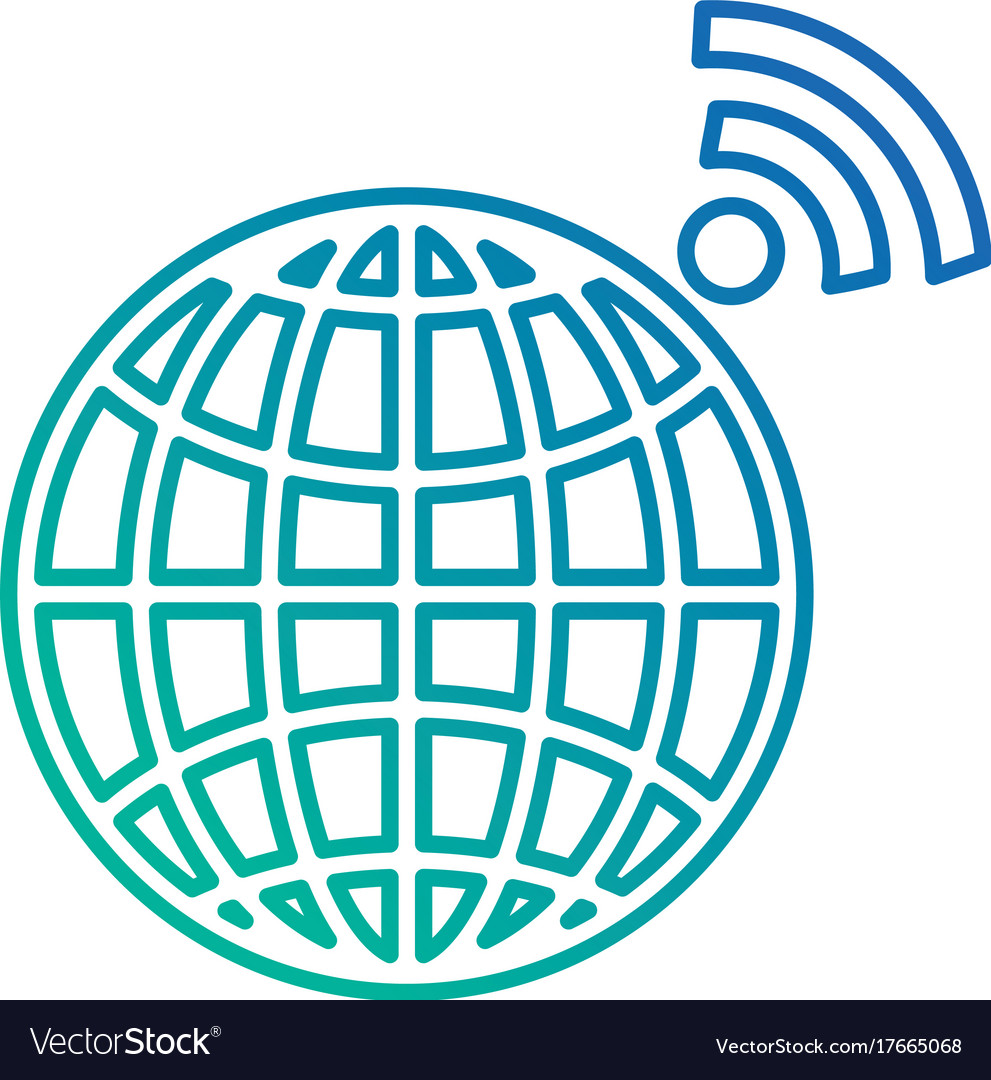 Planet sphere with wifi signal
