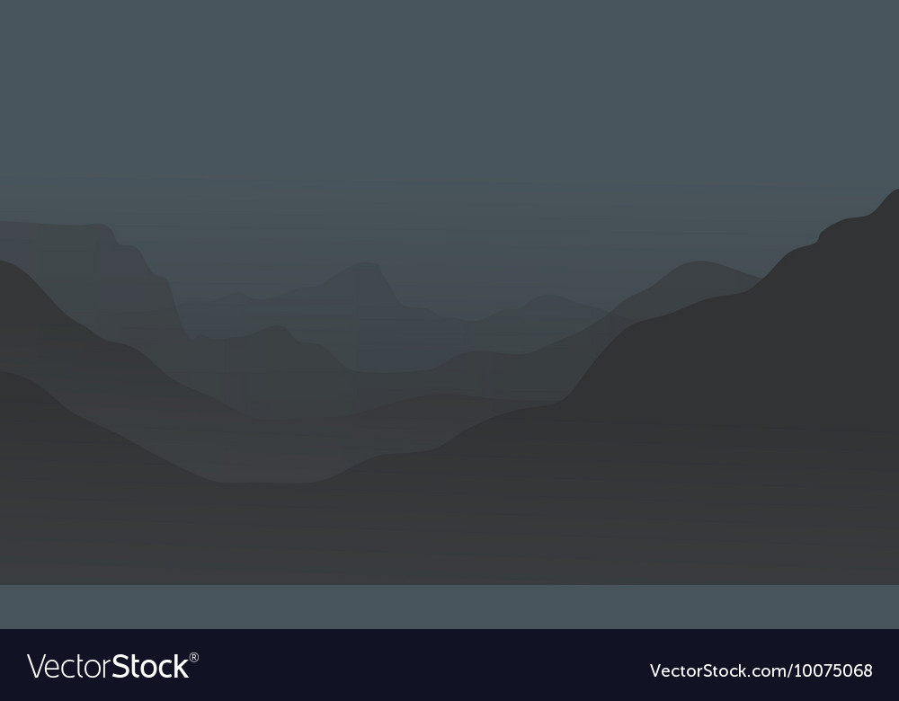 Silhouette of hill on gray backgrounds