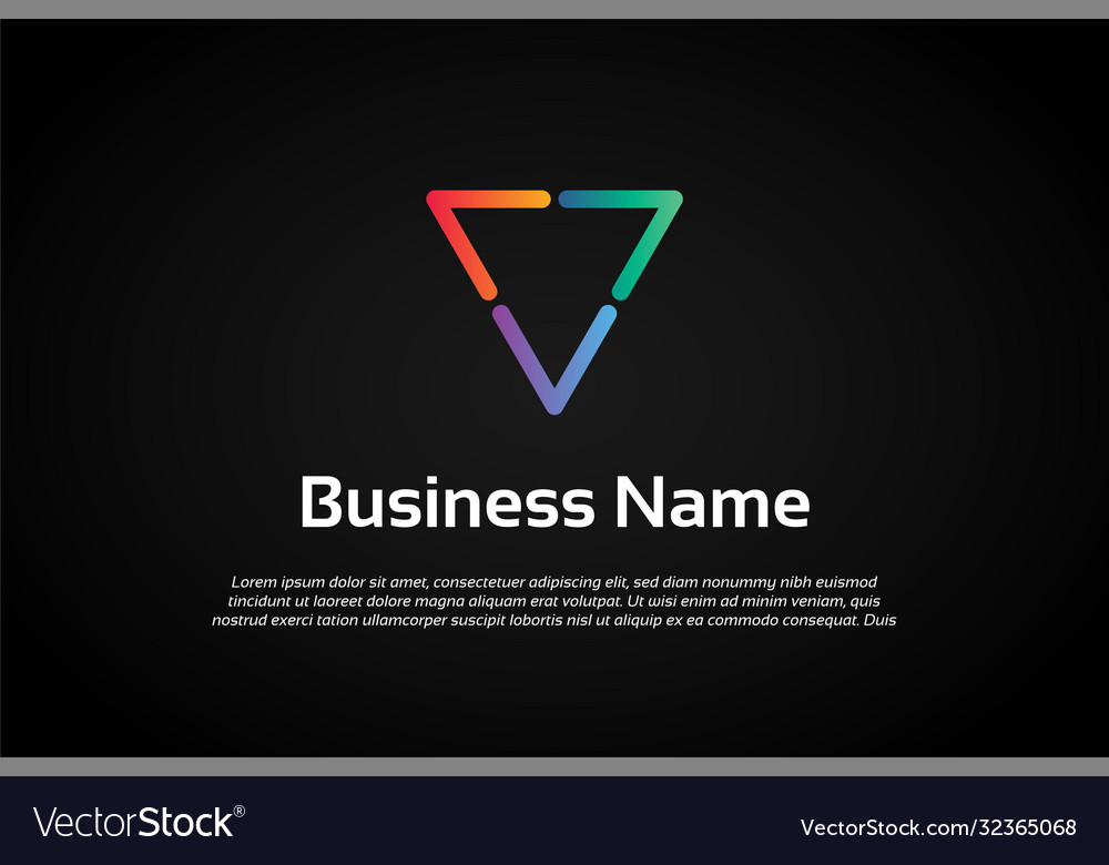 Unique colorful triangle coding logo template vector image Unique colorful triangle coding logo template