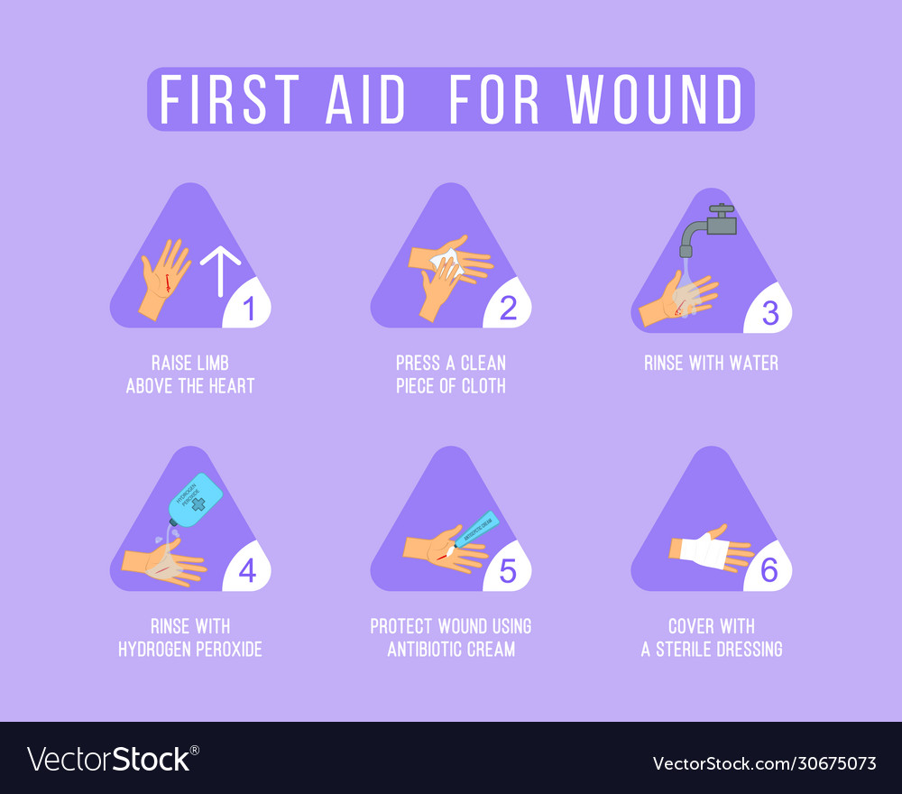 First aid wound Royalty Free Vector Image - VectorStock