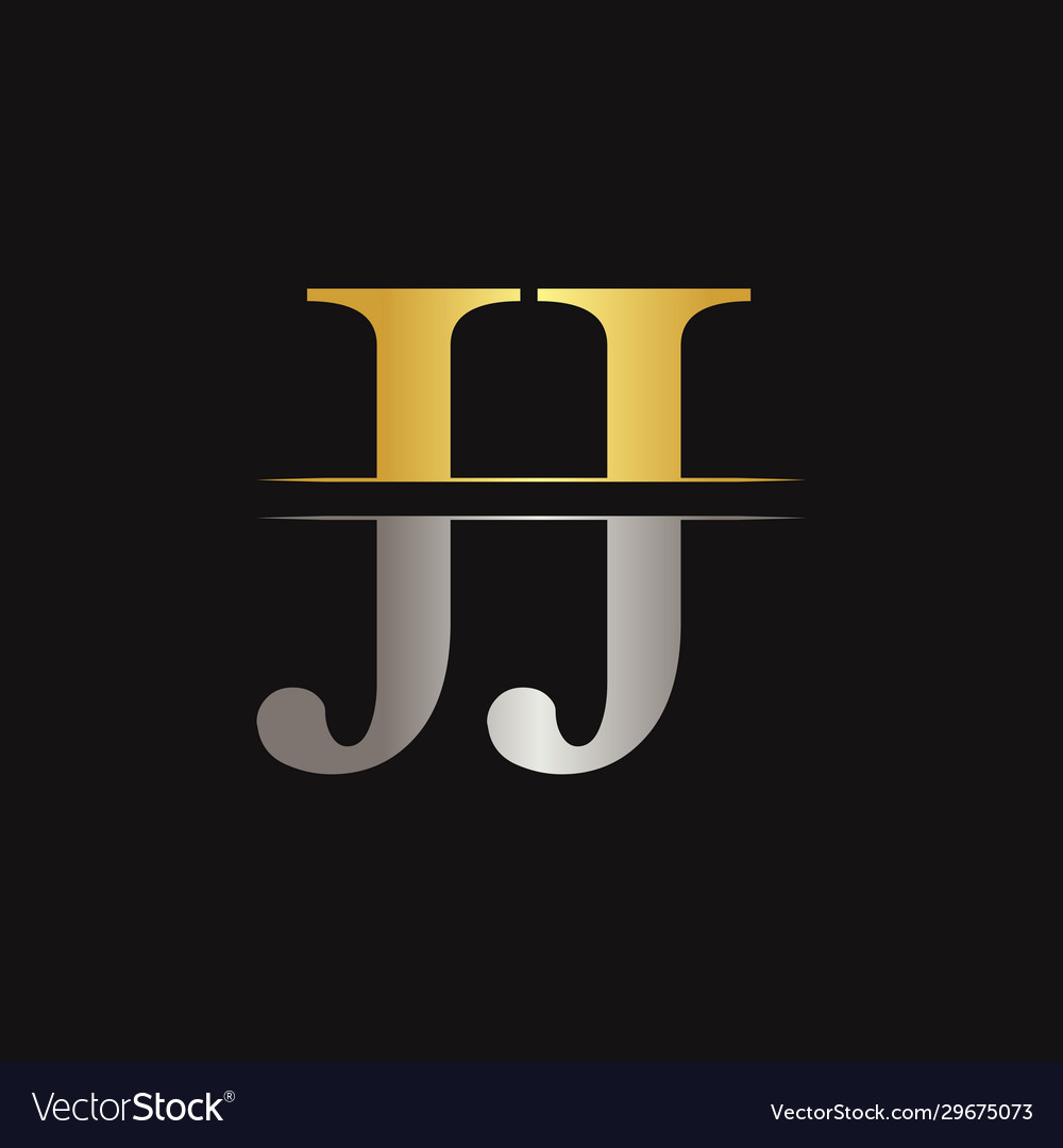 Jj letter type logo design template abstract