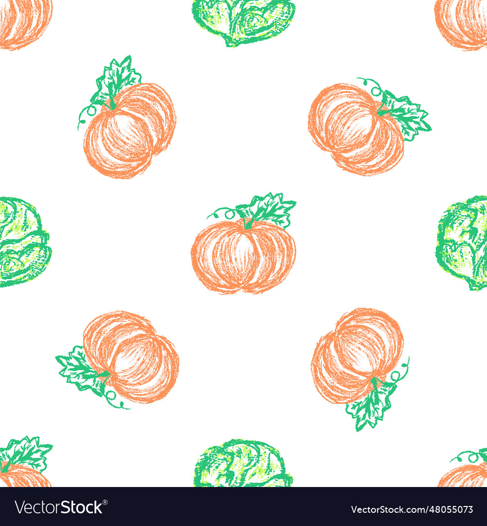 Seamless pattern children drawings with wax Vector Image