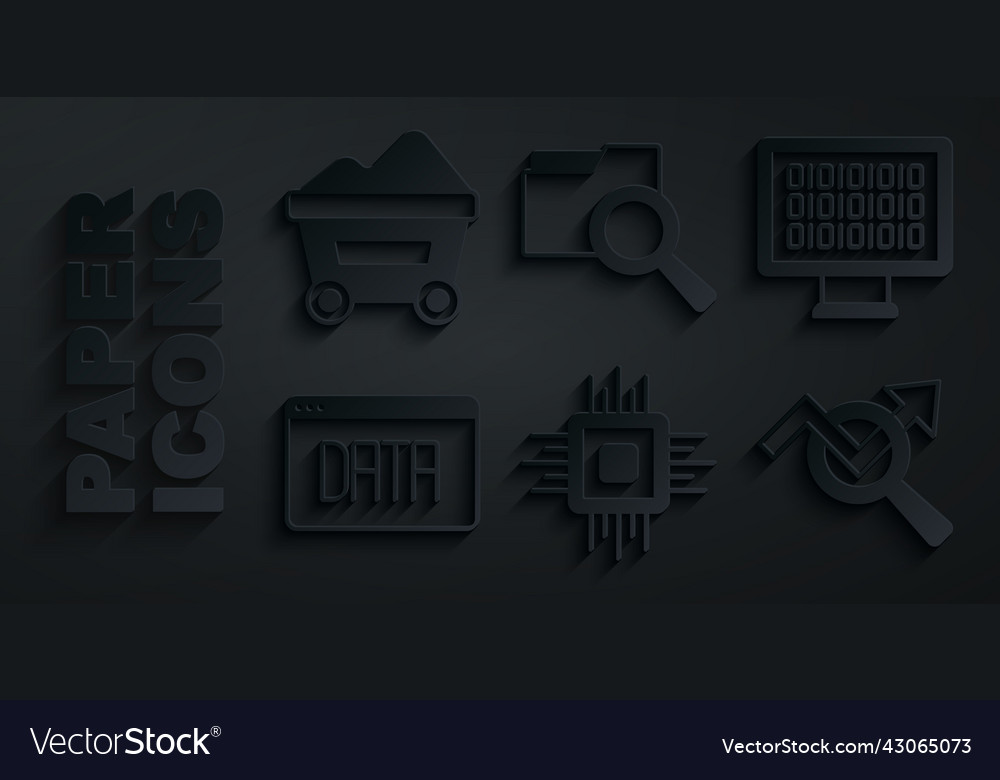 Prozessor cpu binäre Code-Datenanalyse vector image Prozessor cpu binäre Code-Datenanalyse