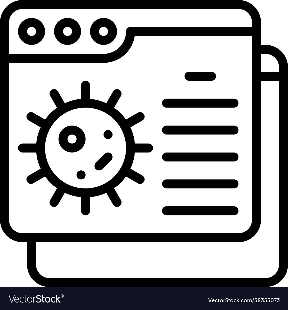Virus data on application icon vaccine