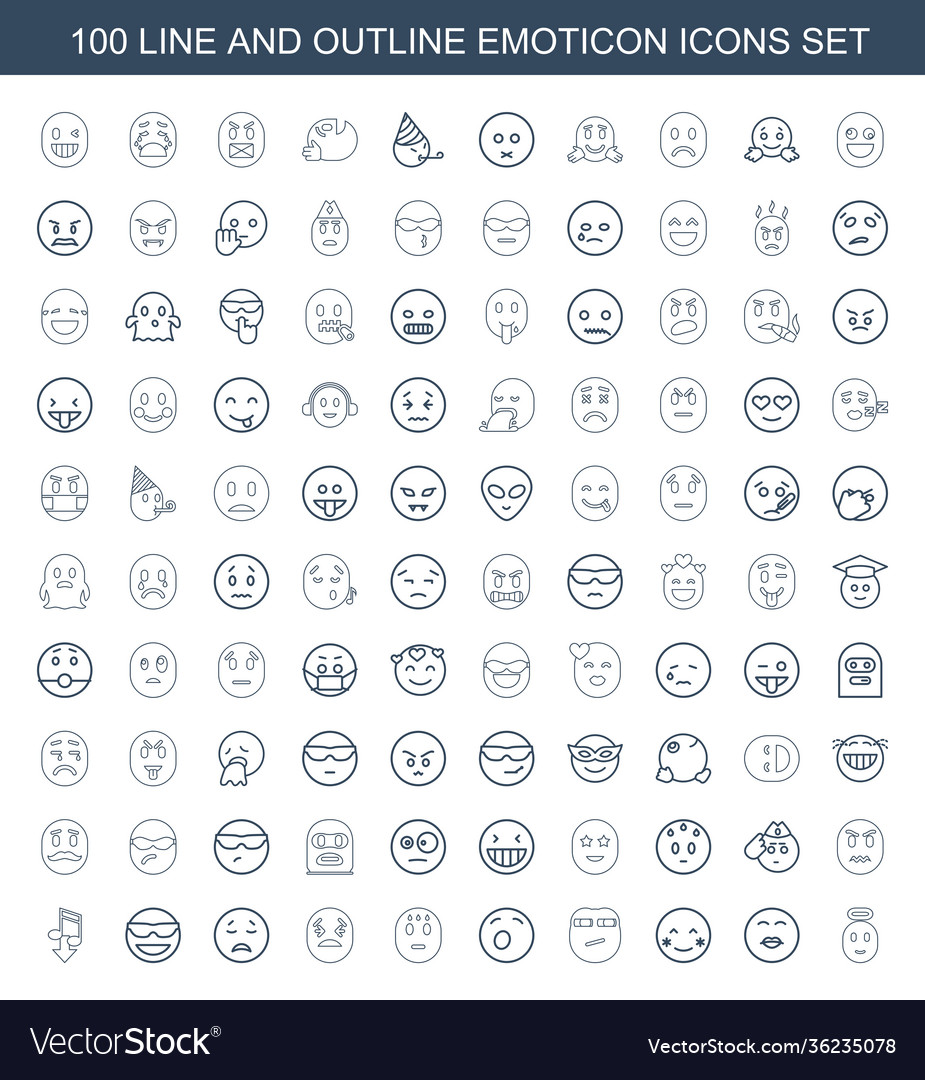 100 emoticon icons