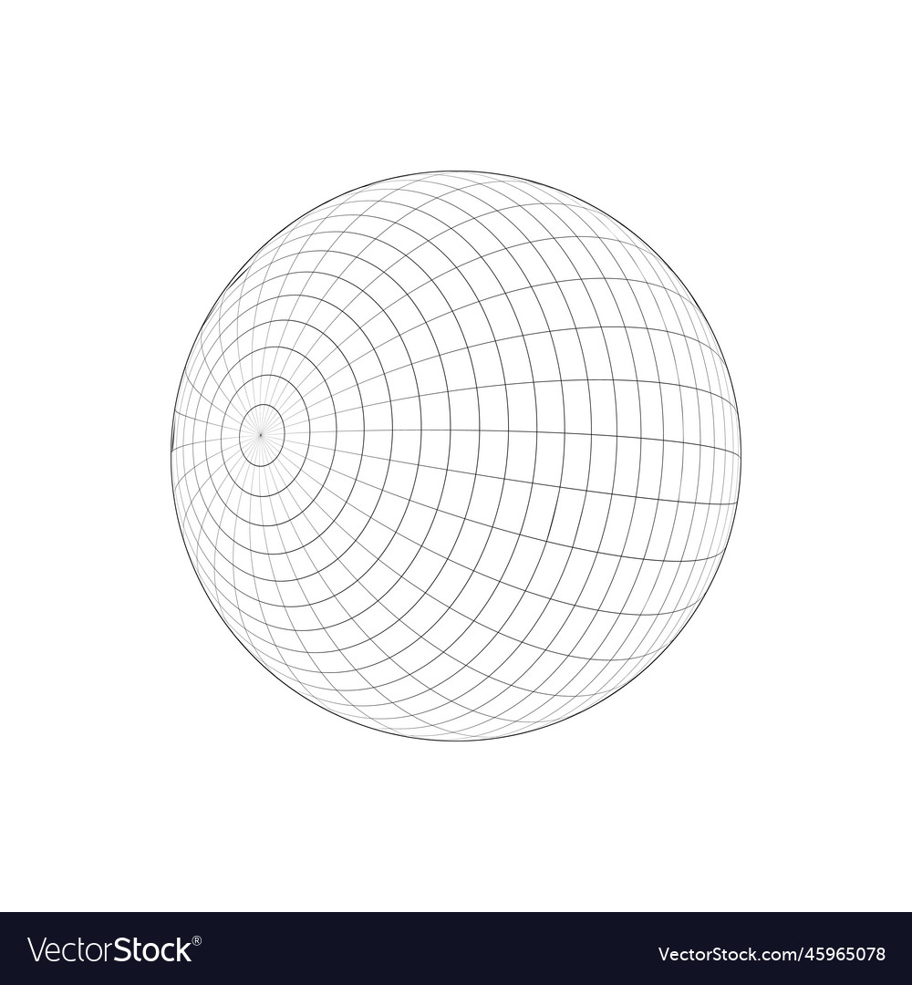 3d sphere wireframe orbit model spherical shape vector image 3d sphere wireframe orbit model spherical shape