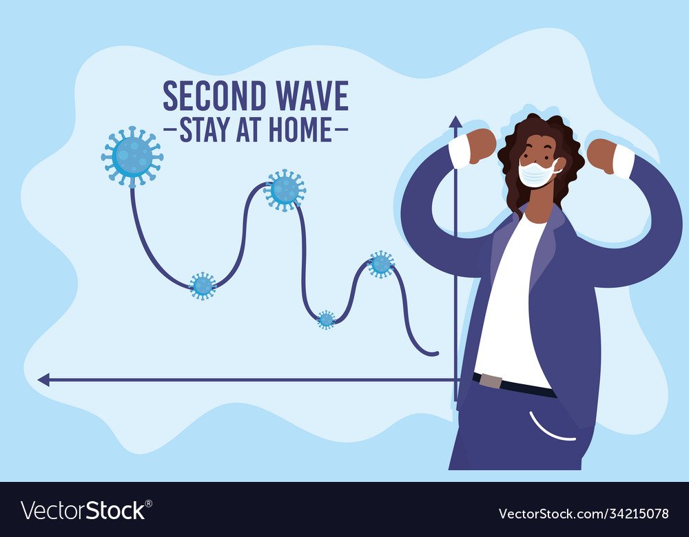 Afro woman with second wave campaign lettering