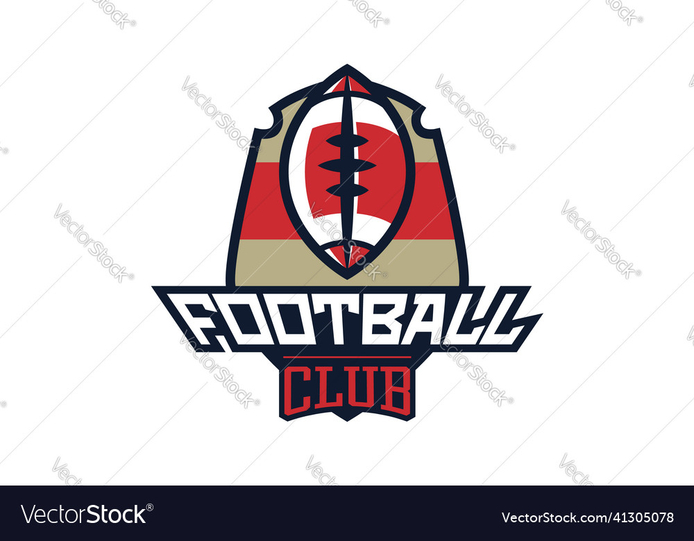 American football logo ball Royalty Free Vector Image