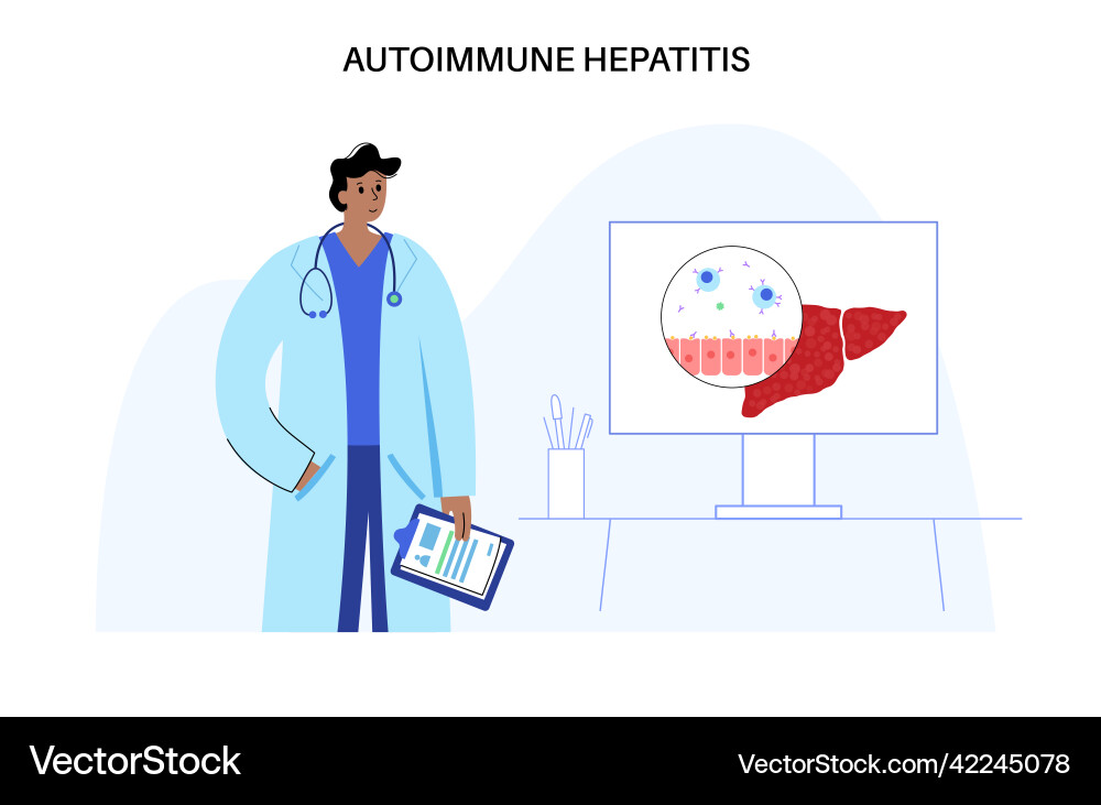 Autoimmune hepatitis disease Royalty Free Vector Image