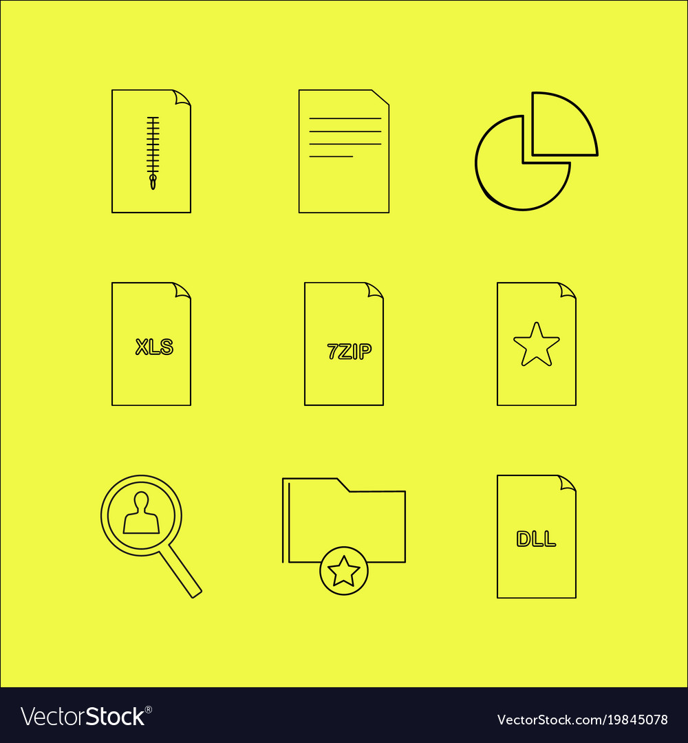 Dateien und Ordner lineare Icon setzen einfache Umriss