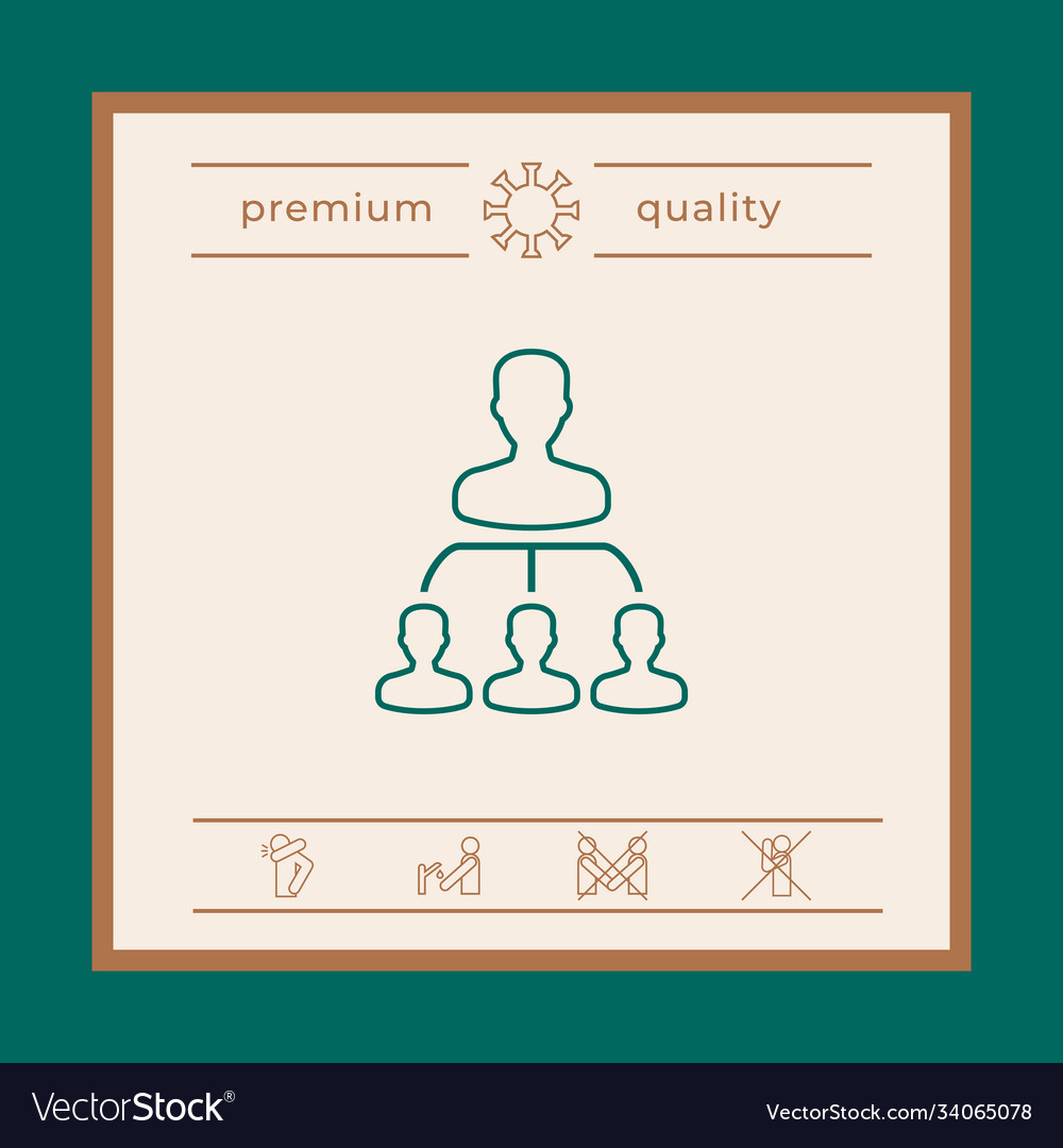 Hierarchy - line icon graphic elements