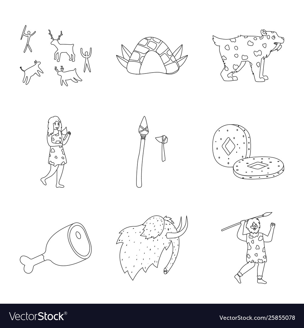 Isolated object ancient and primitive sign vector image Isolated object ancient and primitive sign