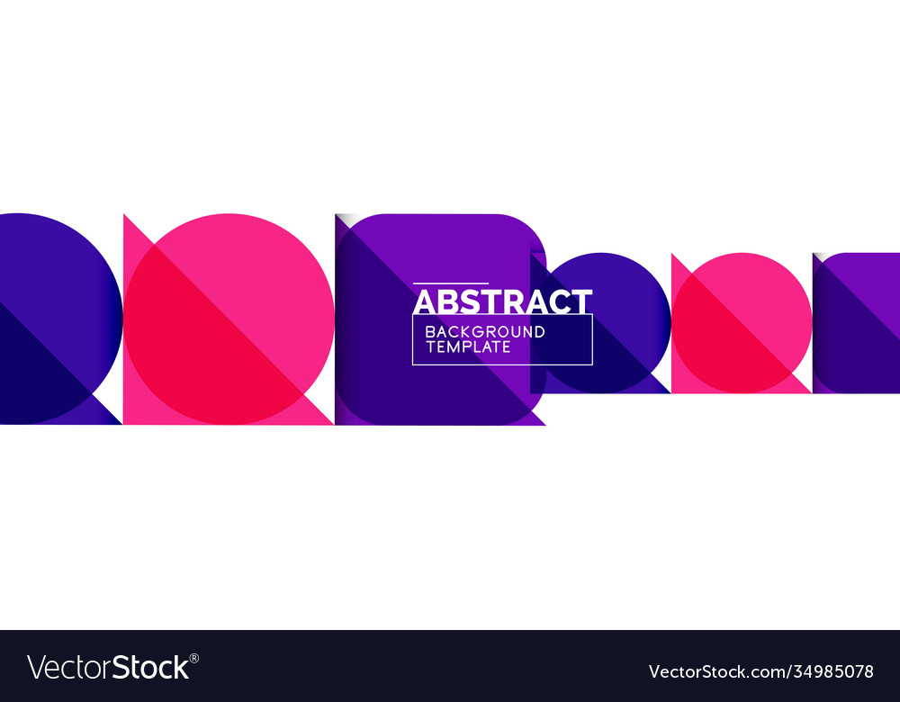 Simple circles and triangles abstract background vector image Simple circles and triangles abstract background