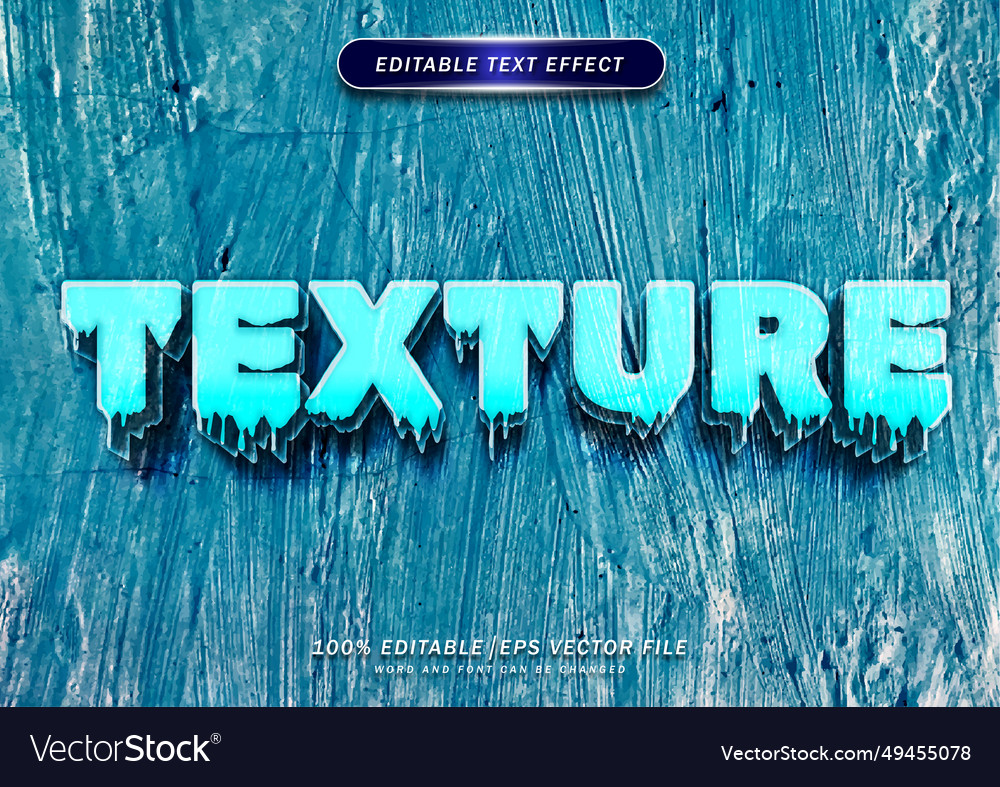 Texture editable text effect vector image Texture editable text effect