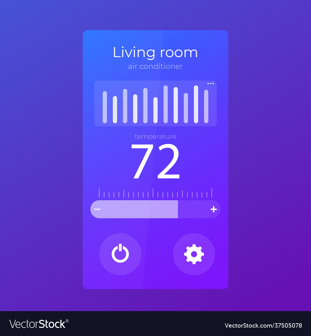 Thermostat app mobile ui design template