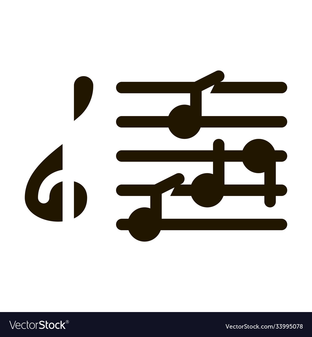 Treble clef and musical notes opera element