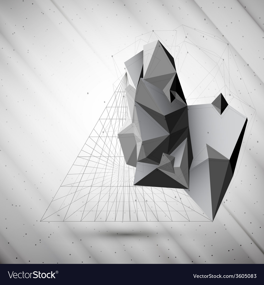 abstract 3d pyramid template for business or vector image