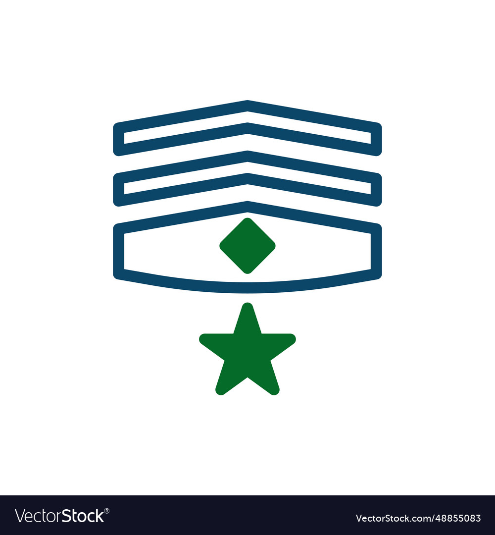 Badge icon navy green colour Royalty Free Vector Image