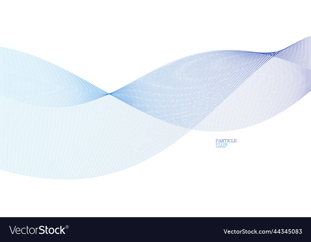 Blue dots in motion abstract background particles vector image Blue dots in motion abstract background particles