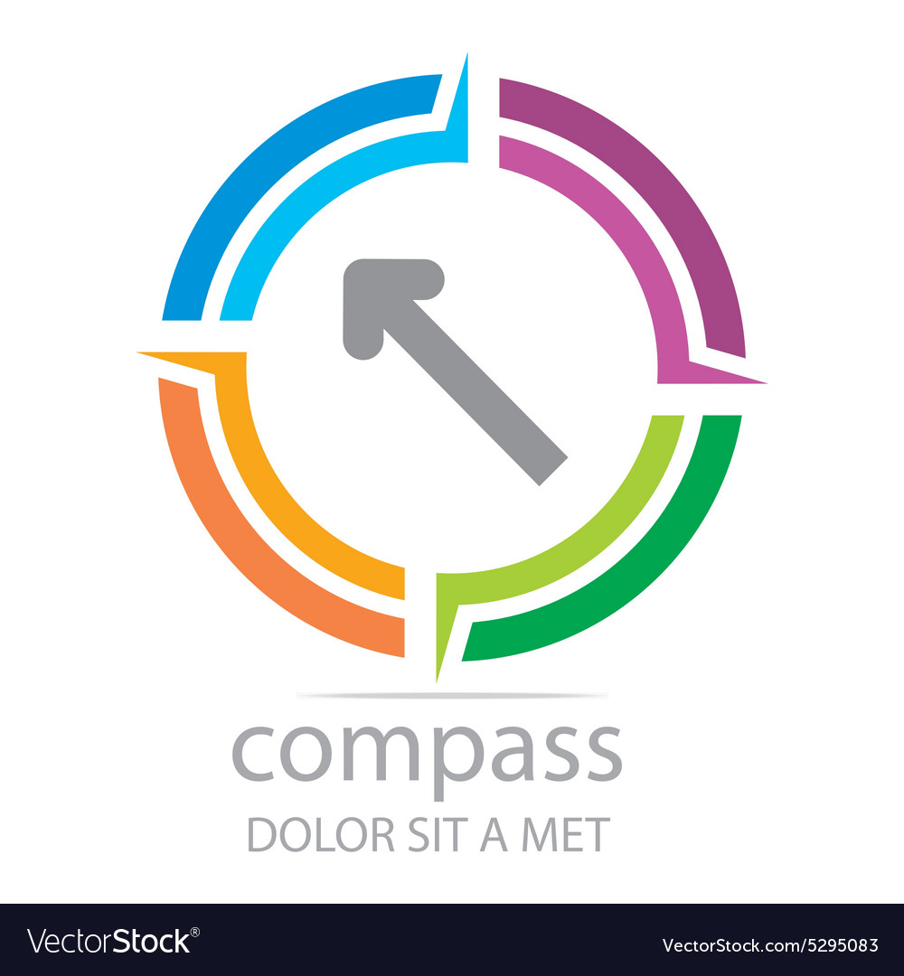 Design icon compass direction place abstract