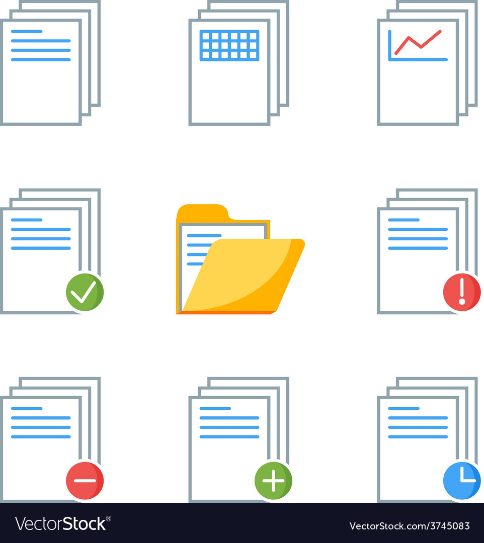 Flat style icon set for web and mobile application