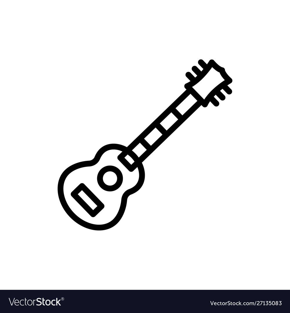 Guitar line icon