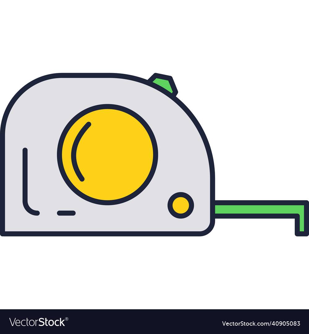 Tape measure icon meter ruler tool