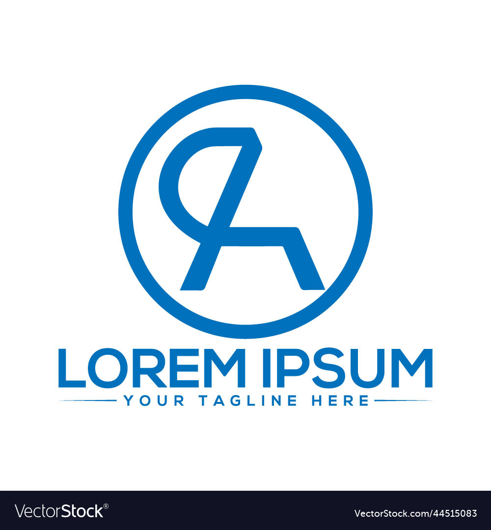 Unique qa letter logo design
