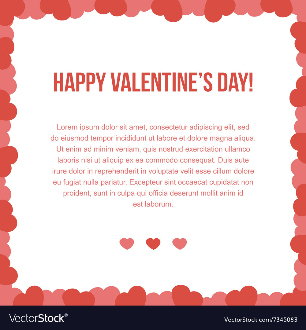 Valentines day card template