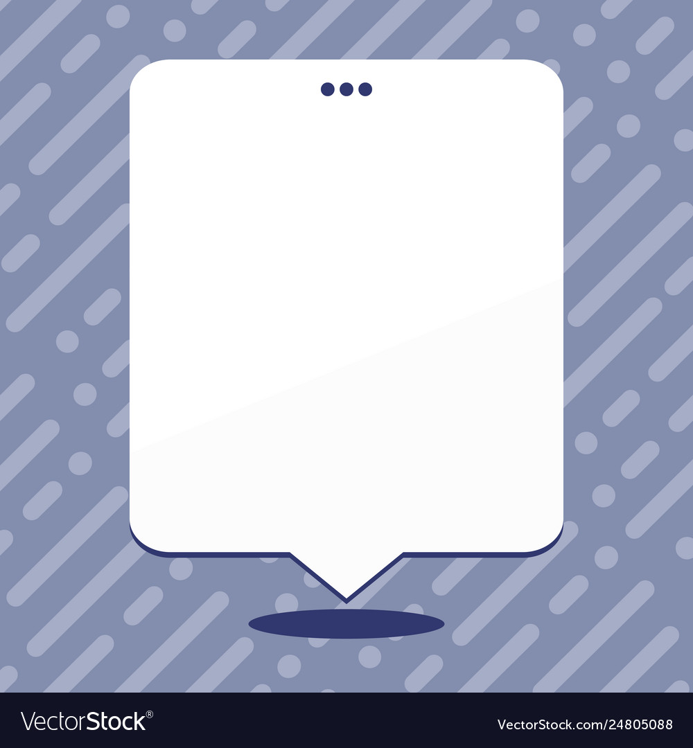 Blank rectangular shape speech bubble with 3 punch