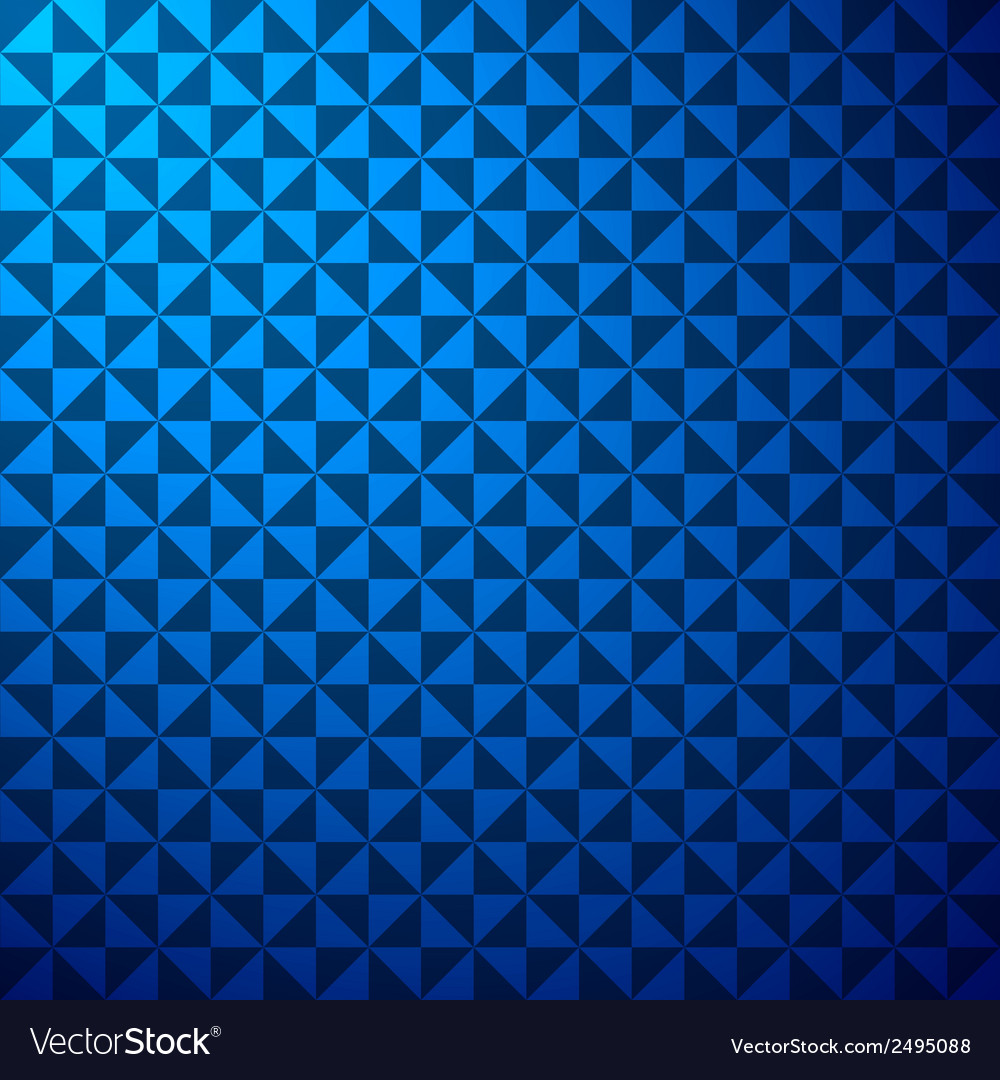 Creative triangle pattern in blue background stock