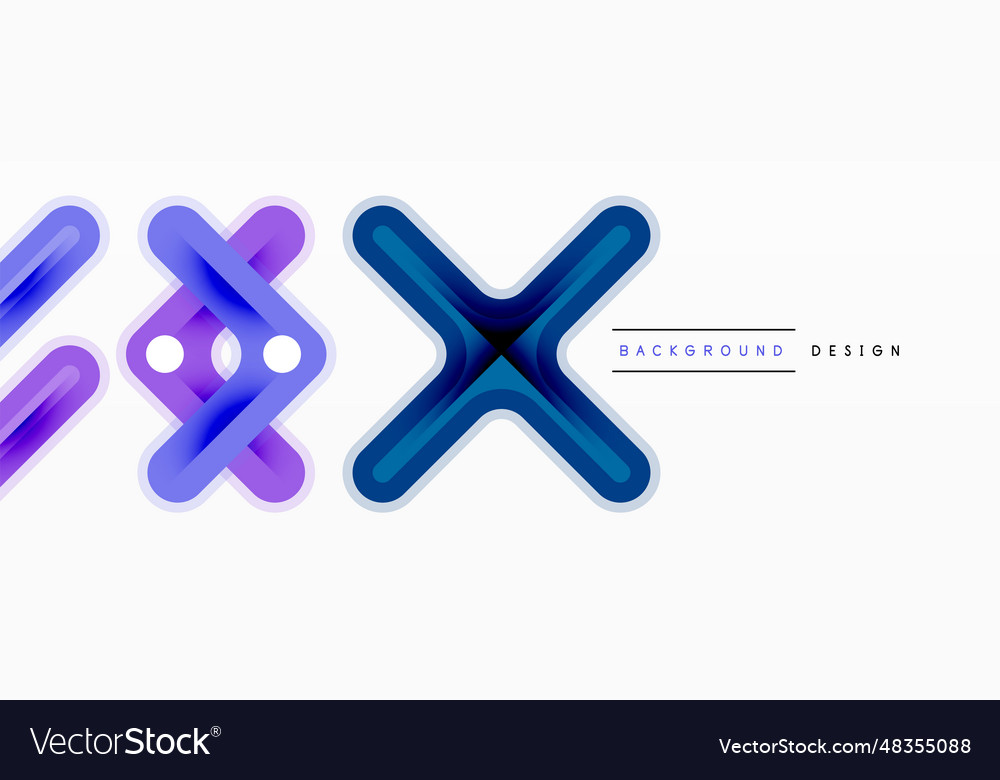 Cross line background minimal geometric template vector image Cross line background minimal geometric template