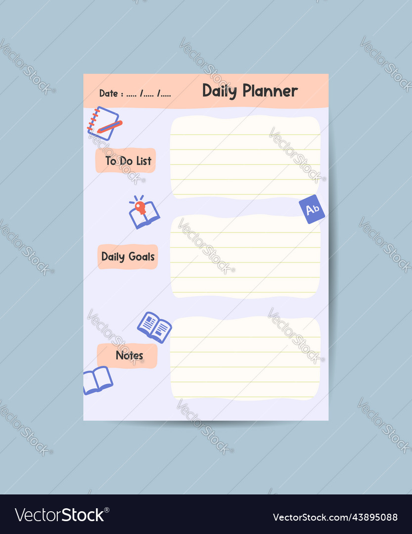 daily-planner-note-paper-to-do-list-stickers-vector-image